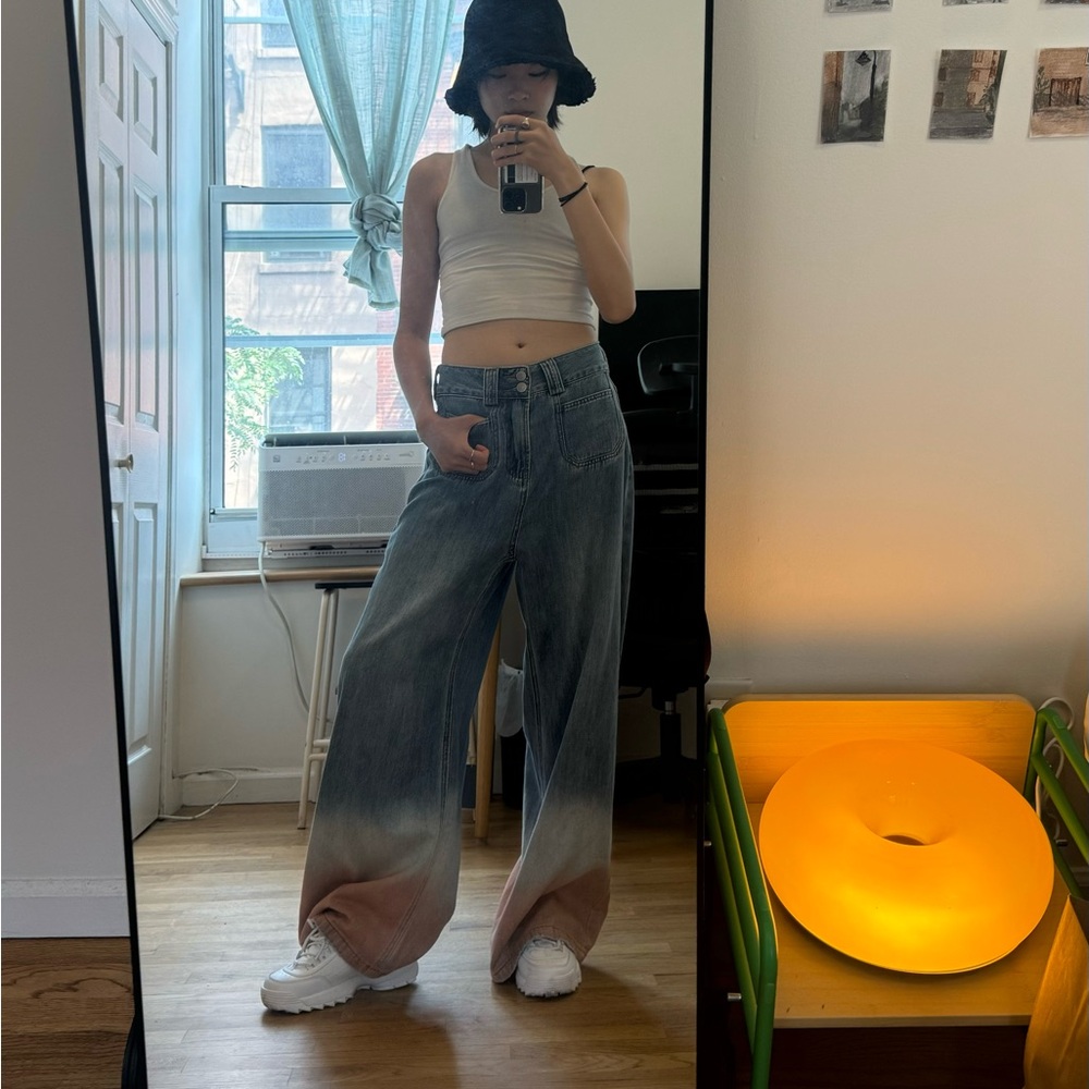Gradient Blue and Brown Women Jeans